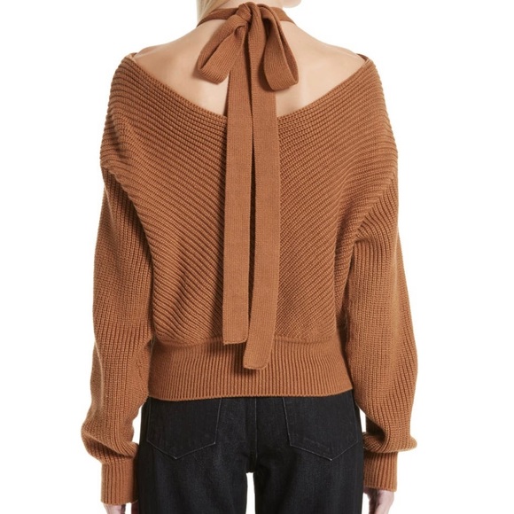 Adeam Halter Knit Sweater Cardigan size XS Brown - Picture 2 of 14